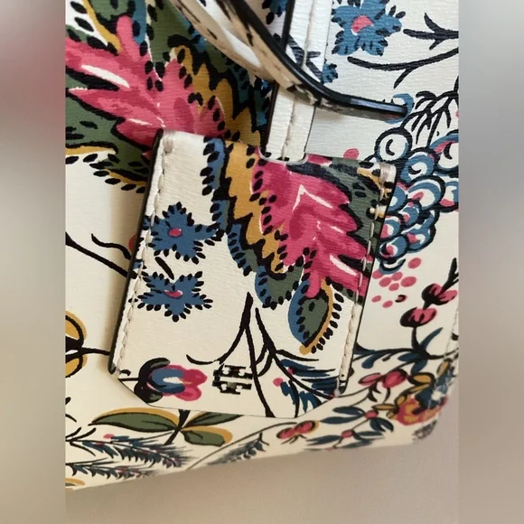 NWT Tory Burch Parker Floral Leather Tote - Picture 11 of 12